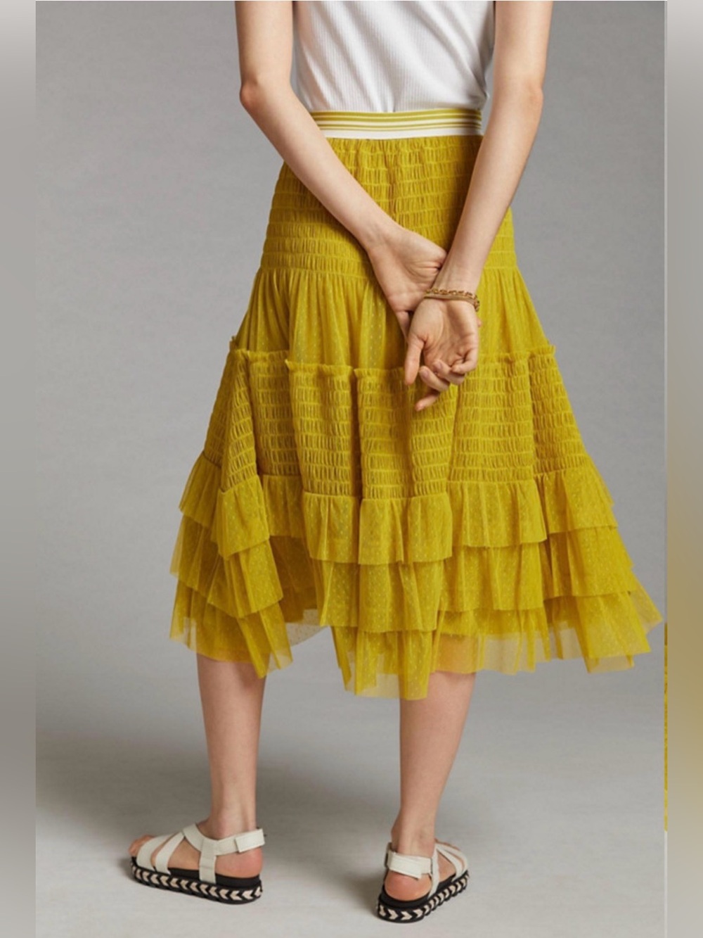 Maeve by Anthropologie Tulle Midi Skirt - NEW - Picture 3 of 6